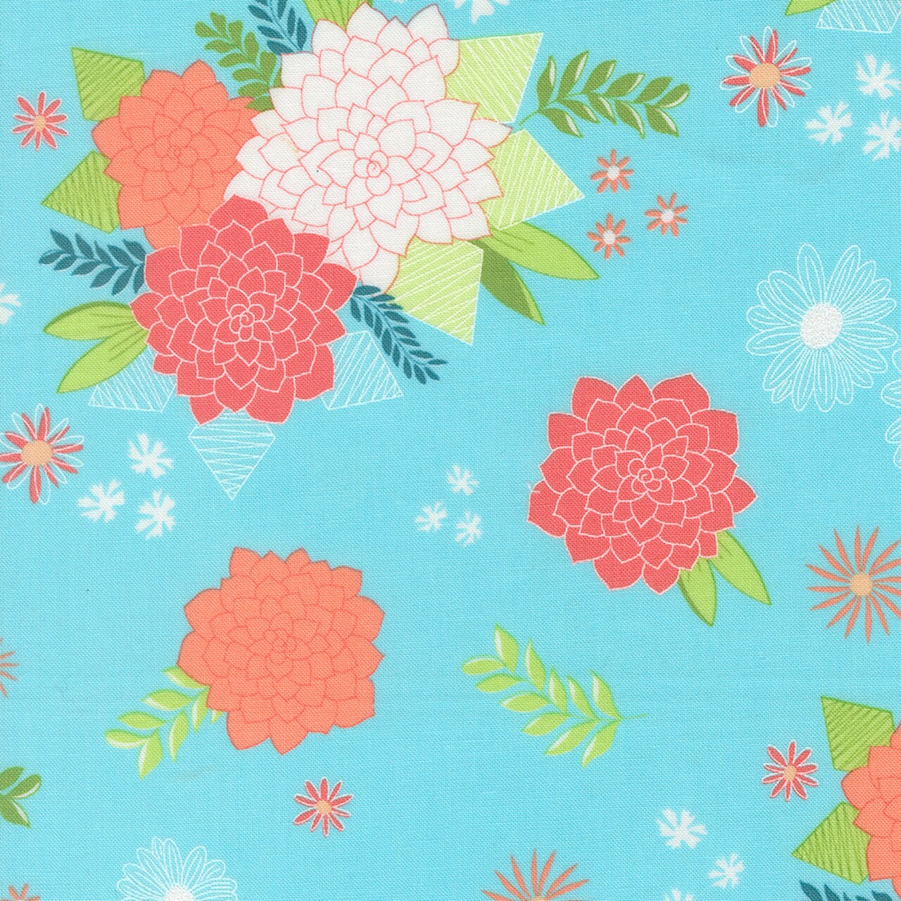 Fabric Moda Sky Bursting Blooms Honeyed Horizon by the Quarter Yard 47010-19